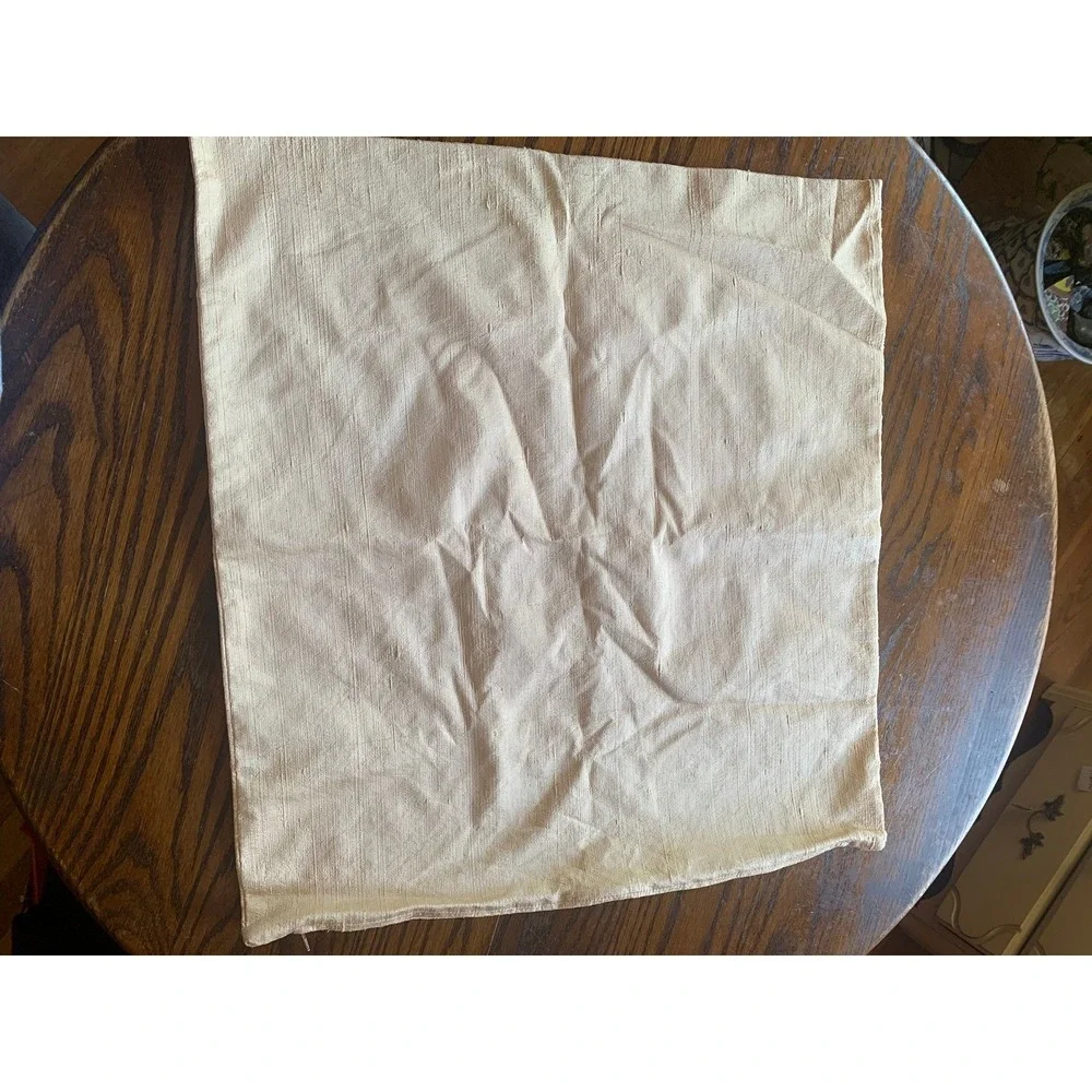 Raw Silk Pillow Covers Cream Beige Set of 3 Square Neutral 21x23